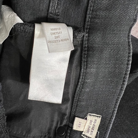 Madewell Tall Kick Out Crop Jeans Black Rinse Wash - Picture 14 of 16